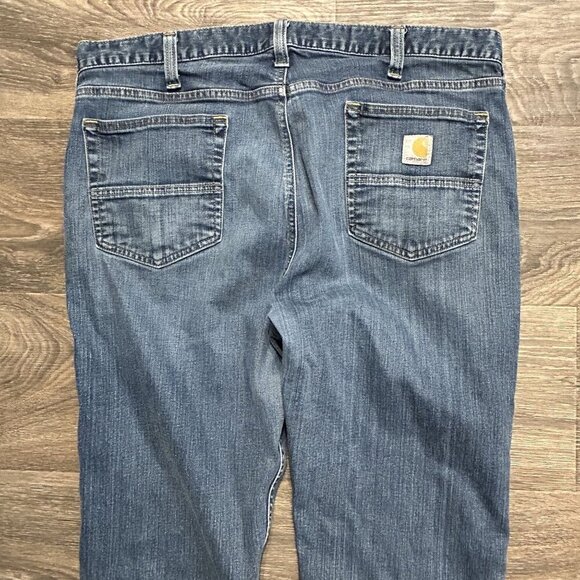 Carhartt Jeans 38x32 Rugged Flex Relaxed Fit 5 Pocket Denim 102804 Medium Wash - Picture 12 of 12